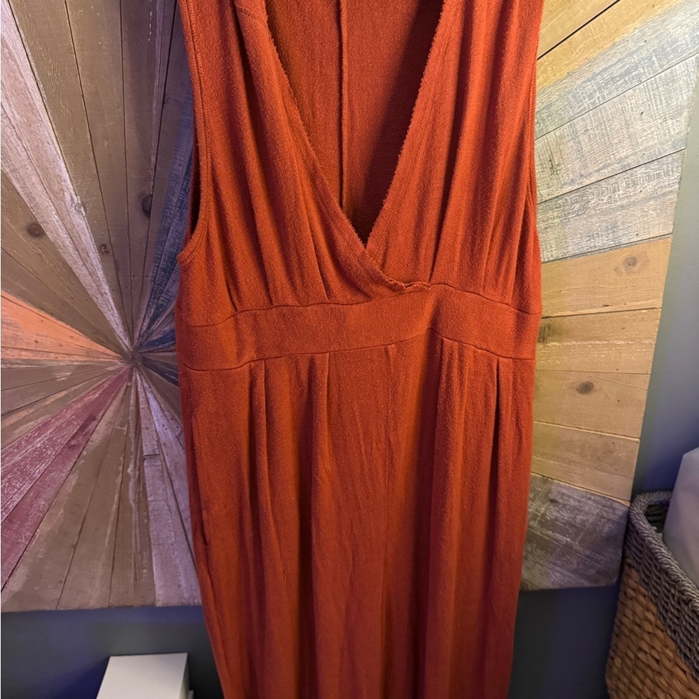 Intimately Free People Orange Rust Hooded Jumpsuit - Picture 2 of 6